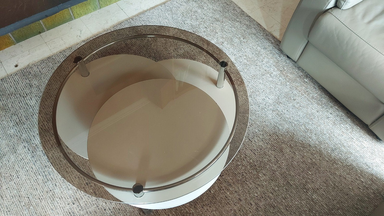 Salontafel 90cm met 3 uitdraaien blade van 60cm, Huis en Inrichting, Ophalen