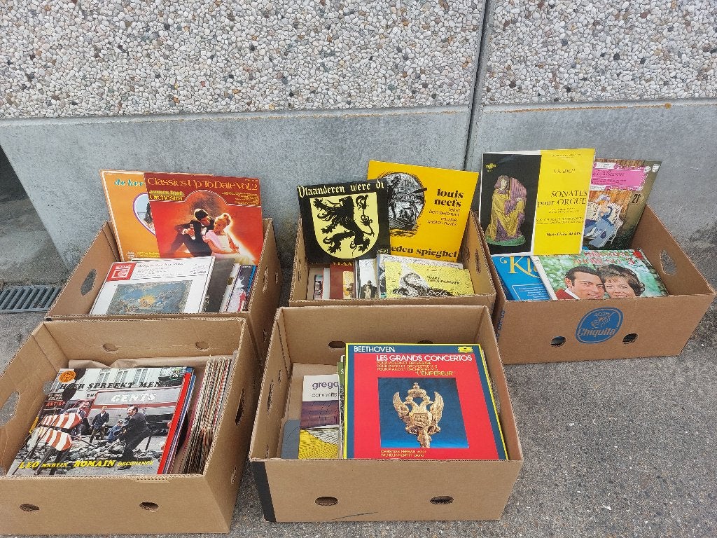 Lot vinyl, singels en langspeelplaten, Ophalen, Gebruikt