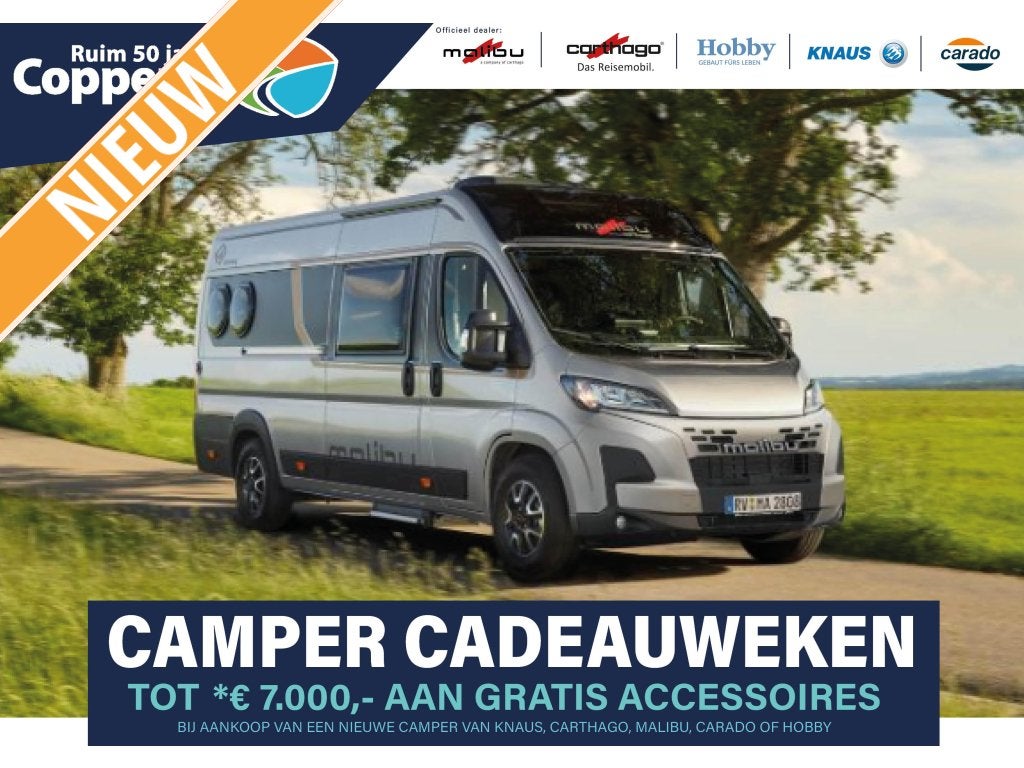 Malibu Van Comfort 600 DB Charming pakket 4000 voor, Ringverwarming, Tot en met 2, Diesel, 5 tot 6 meter