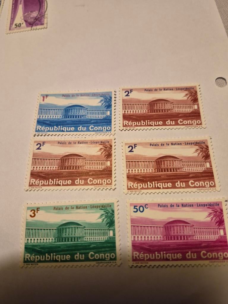 6 postzegels van Congo postfris, Postzegels en Munten, Ophalen of Verzenden, Overige landen, Postfris