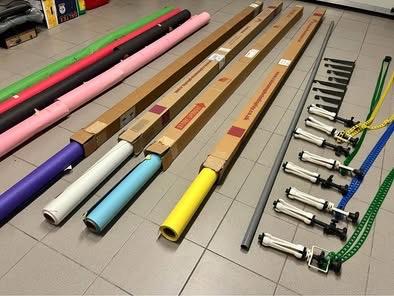 8 studio fotografie papierrollen met ophangsysteem, Ophalen, Gebruikt, Achtergrond
