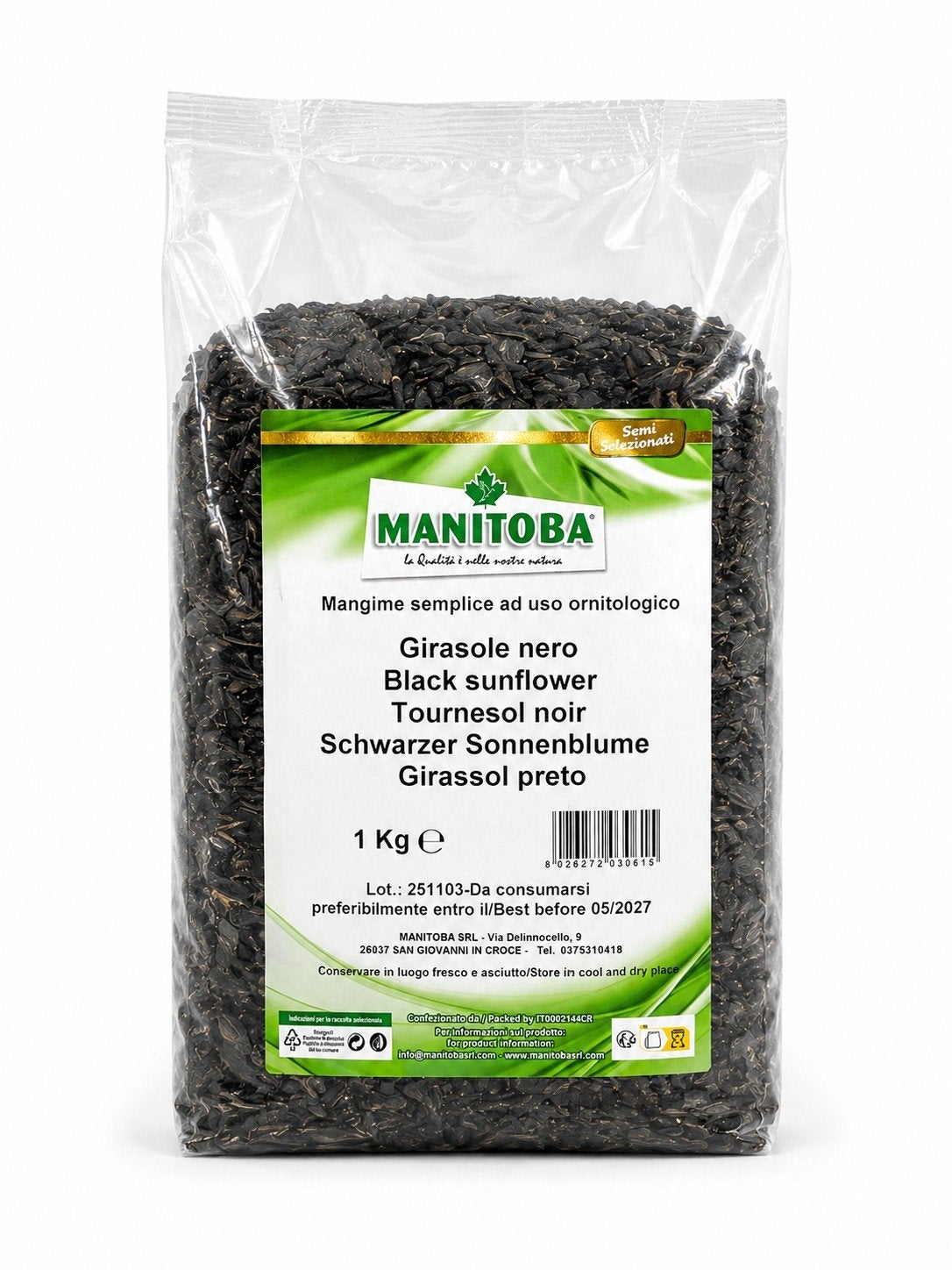 Petites graines de tournesol (picollo) 1 kg - Manitoba, Animaux & Accessoires, Oiseaux | Accessoires, Enlèvement