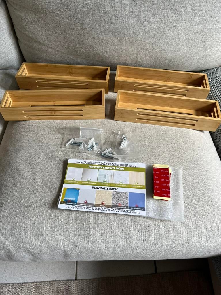 Kruidenrek bamboe, 4 stuks, Huis en Inrichting, Ophalen, Nieuw