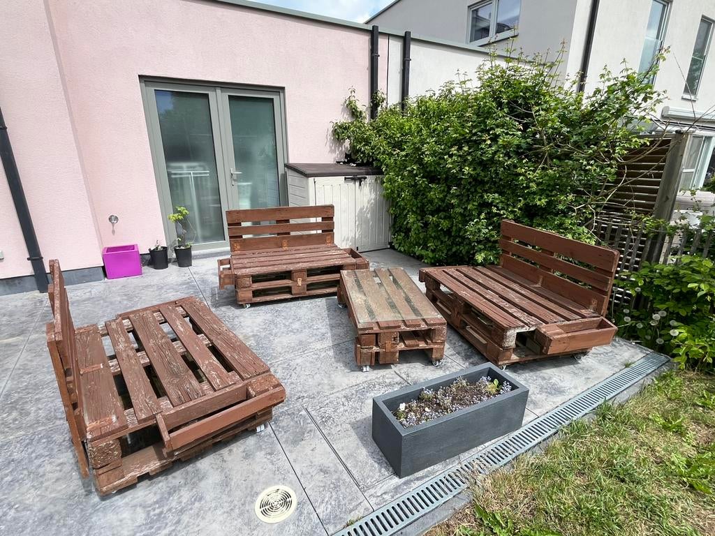 Salon de jardin, Enlèvement, Utilisé, Bois