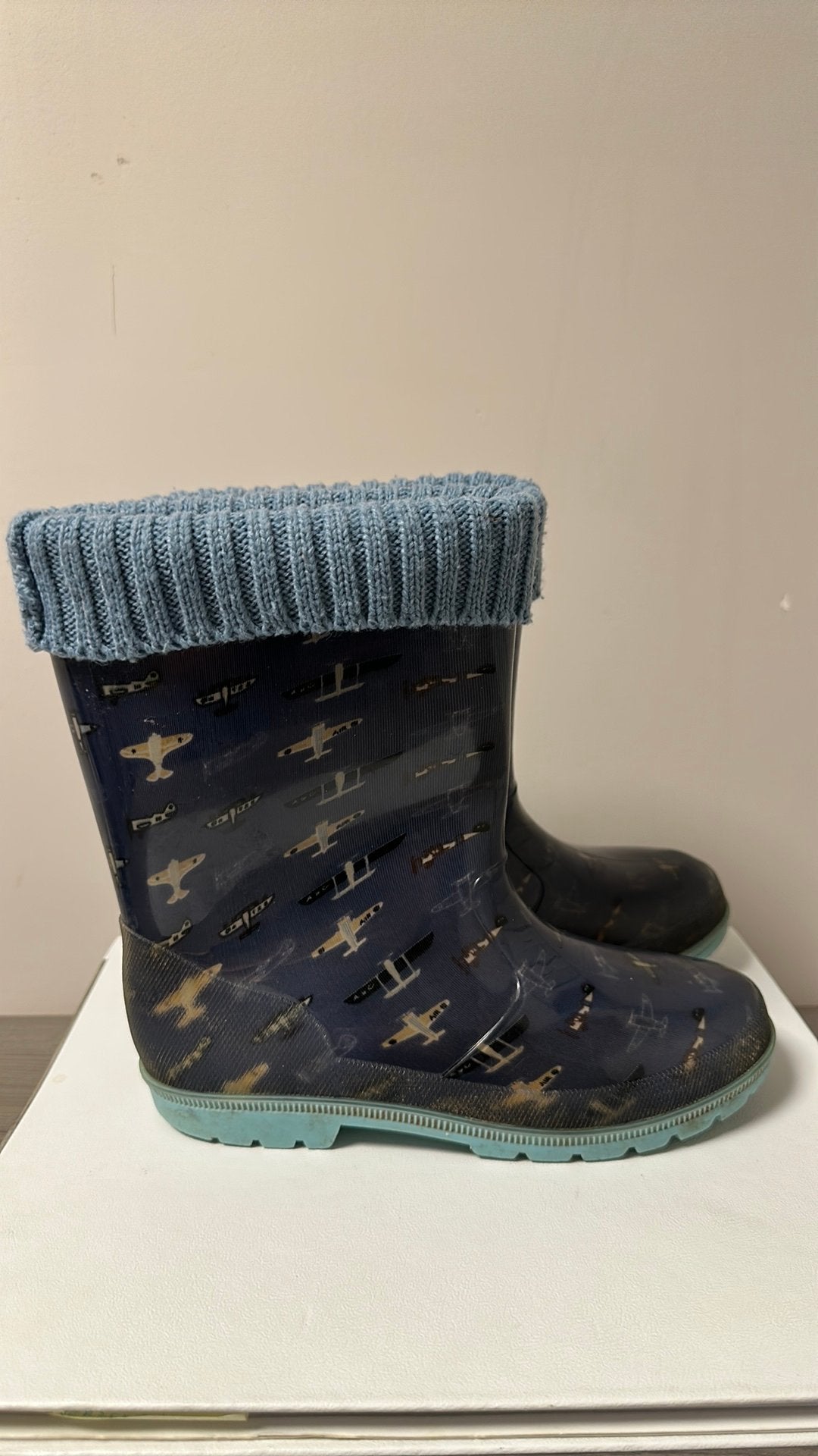 Regenlaarsjes met warme binnensok - Maat 36, Kinderen en Baby's, Ophalen, Gebruikt, Laarzen, Jongen