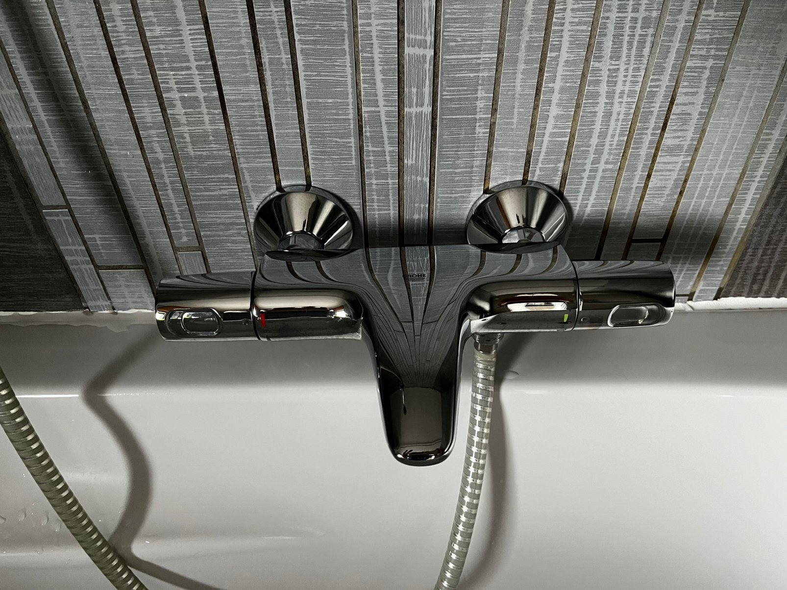 Thermostatische mengkraan Grohe, Doe-het-zelf en Bouw, Ophalen, Gebruikt, Chroom, Kraan