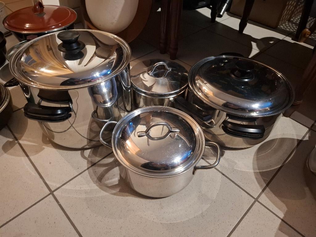 5 Kookpotten lagostina made italy, Huis en Inrichting, Inox, Overige typen, Ophalen of Verzenden, Zo goed als nieuw