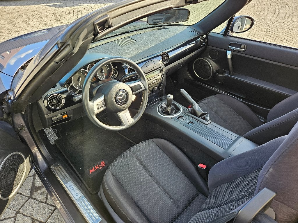 Mazda MX-5 NC Roadster Coupé 2.0i 16v Sport, Autos, Argent ou Gris, Entreprise, 2 places, Noir