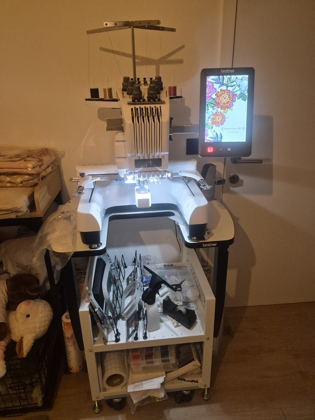 Borduurmachine Brother PR680W, Hobby en Vrije tijd, Ophalen, Zo goed als nieuw, Machineborduren, Borduurmachine