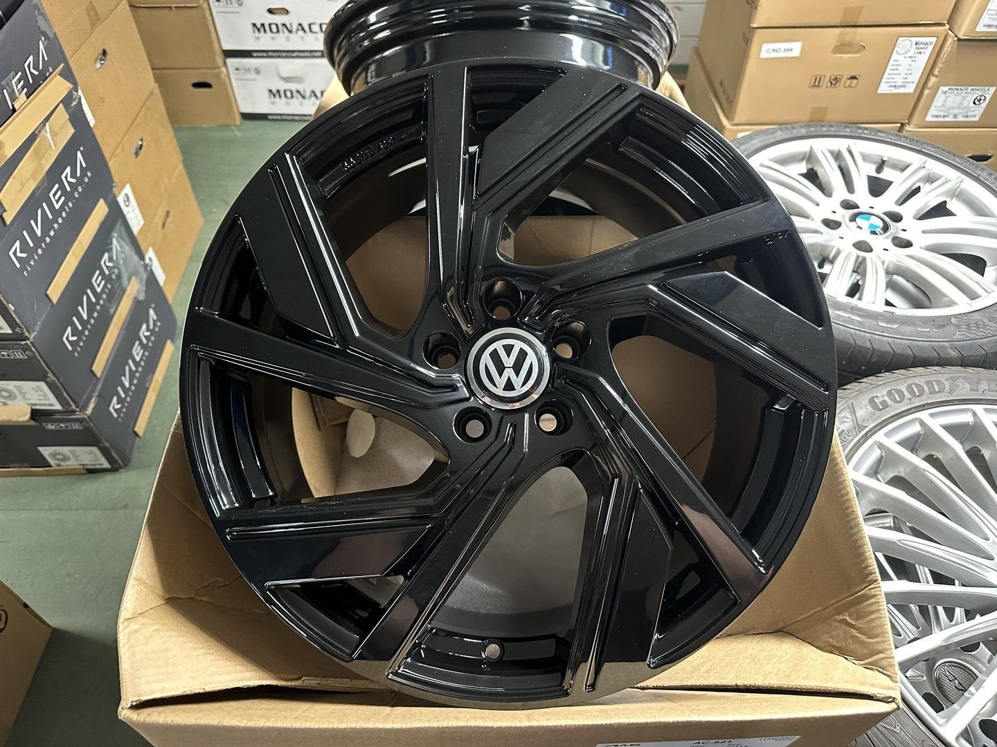 NIEUW 19inch Black Audi VW Seat BMW RS Style Velgen! 5x112, Neuf, Pneus et Jantes, Véhicule de tourisme, -