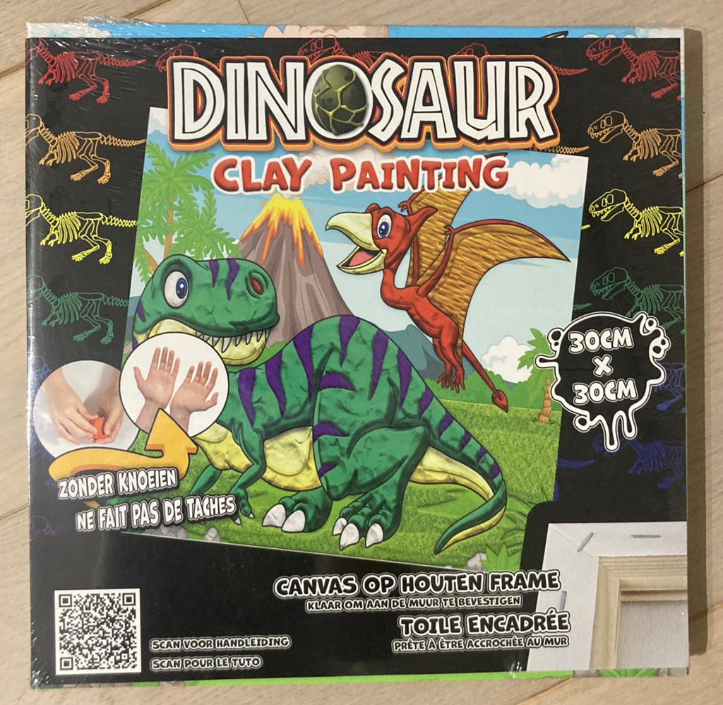 Dinosaur clay painting - knutselen, Ophalen of Verzenden, Nieuw