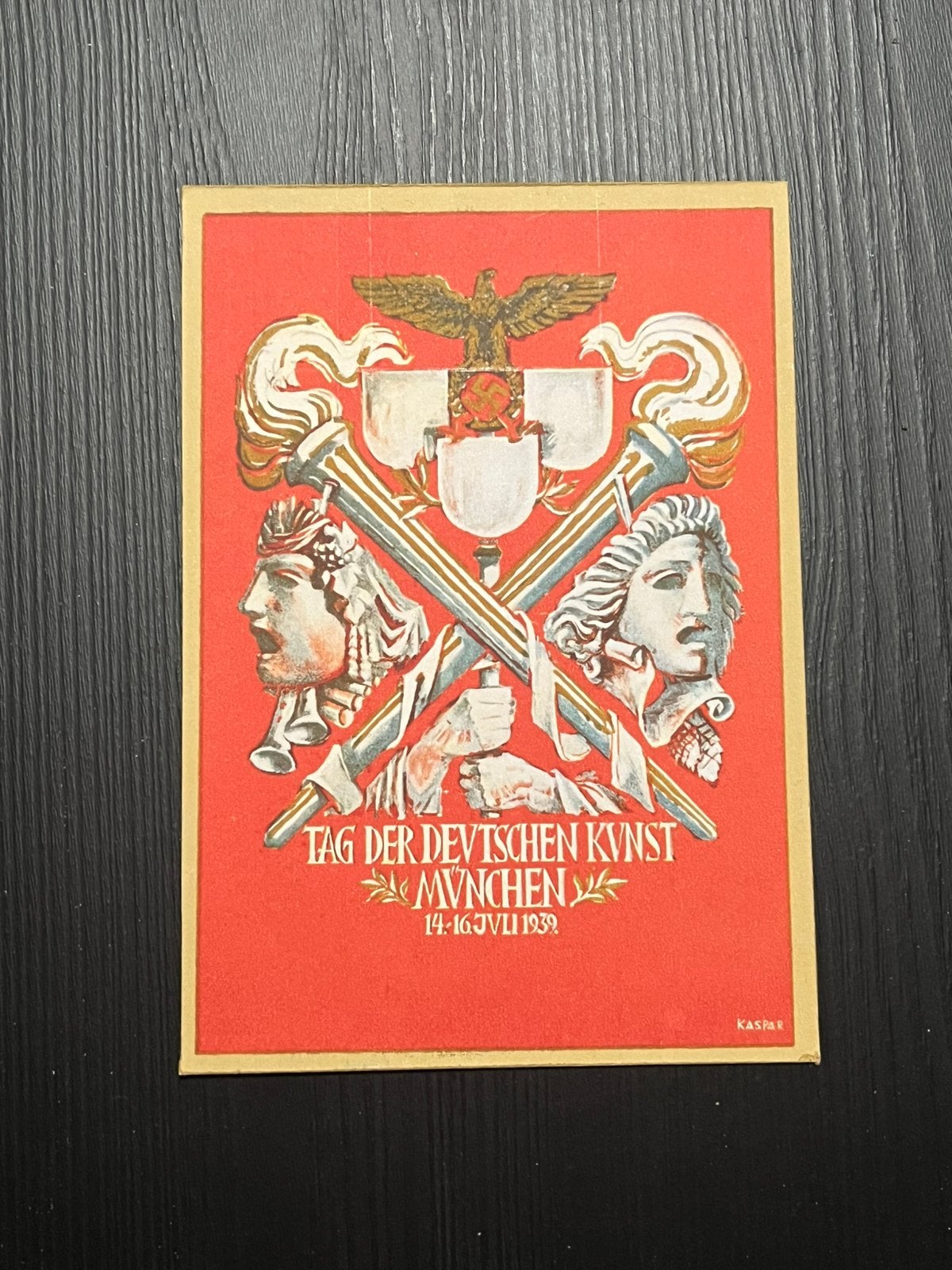 Festkarte Tag der Deutschen Kunst Munich 1939 Kaspar, Enlèvement ou Envoi, 1920 à 1940, Non affranchie, Culture et Média