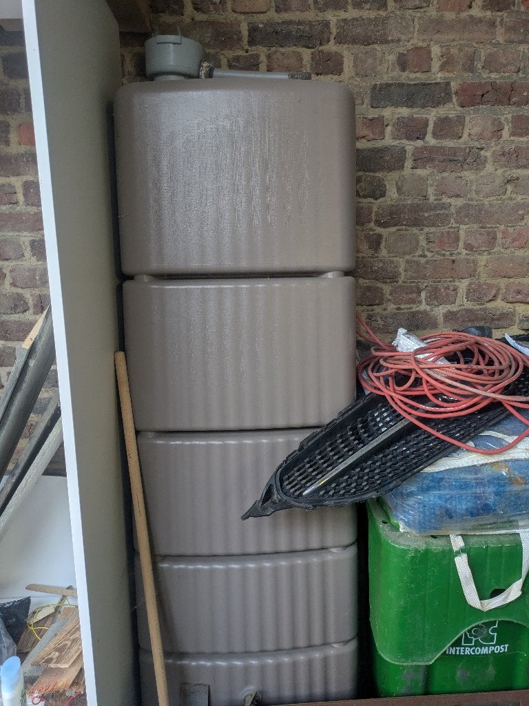 Regenton dakgoot, 150 liter of meer, Ophalen, Kunststof, Met kraantje
