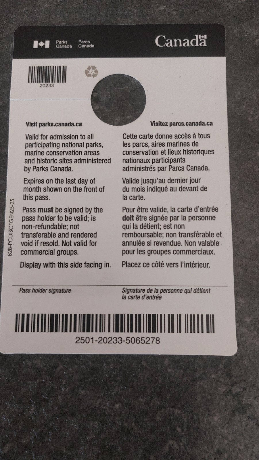 Discovery Pass , Parks canada