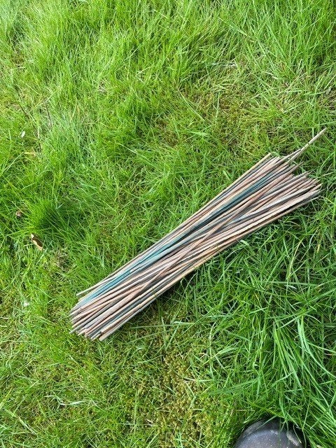 100 houten tuin stokken (voor planten,...), Ophalen