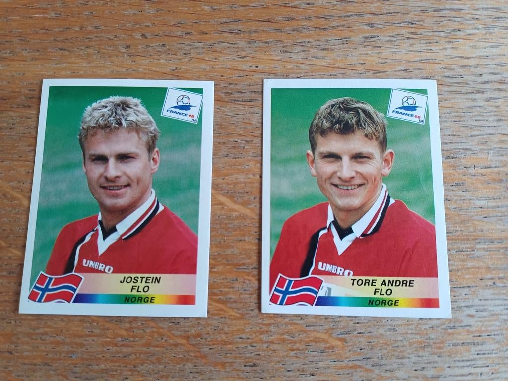 Panini World Cup France 98 gebroeders Flo (black back), Verzenden