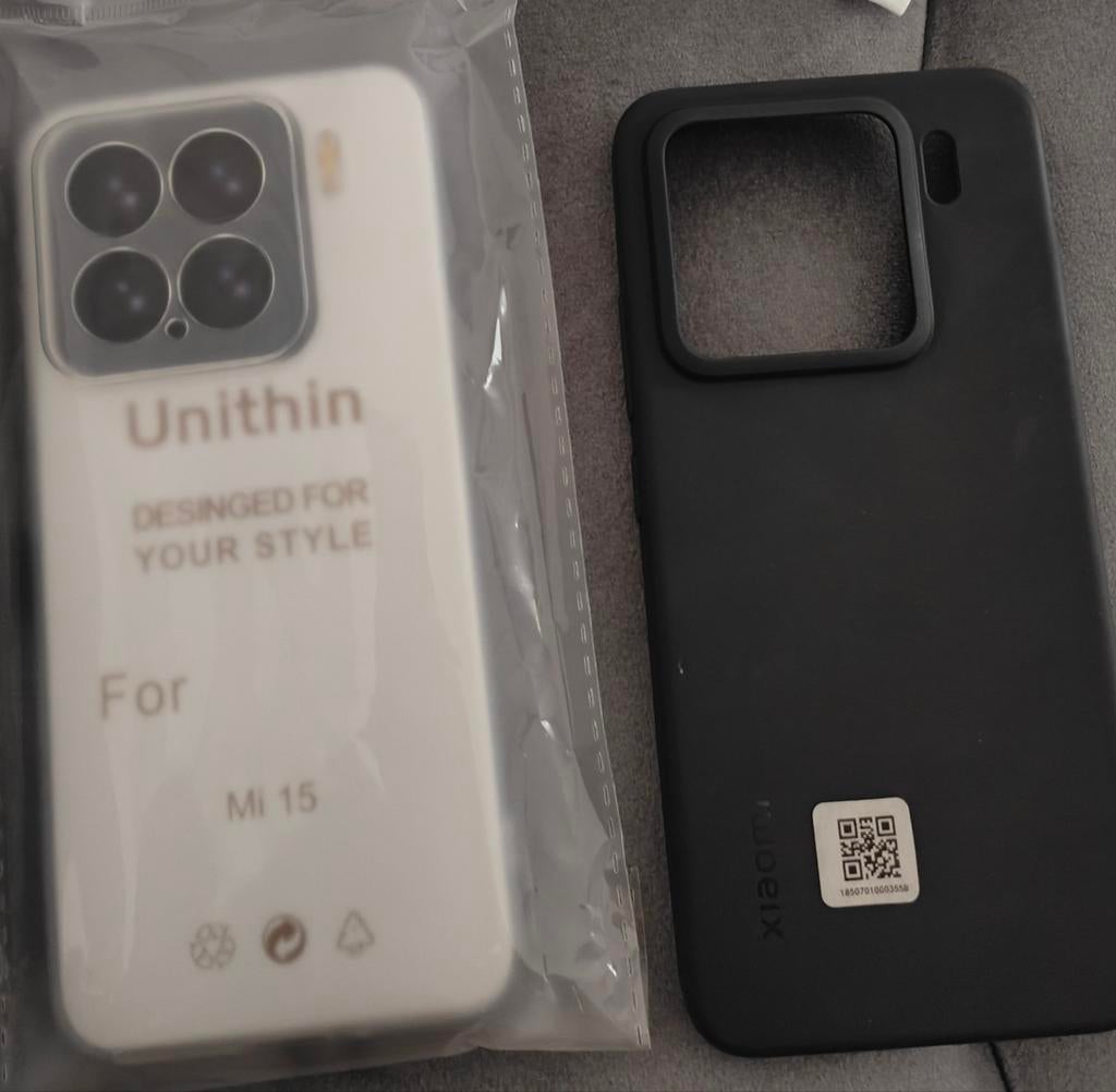 Étui coque Xiaomi 15, Enlèvement, Transparent, Gris