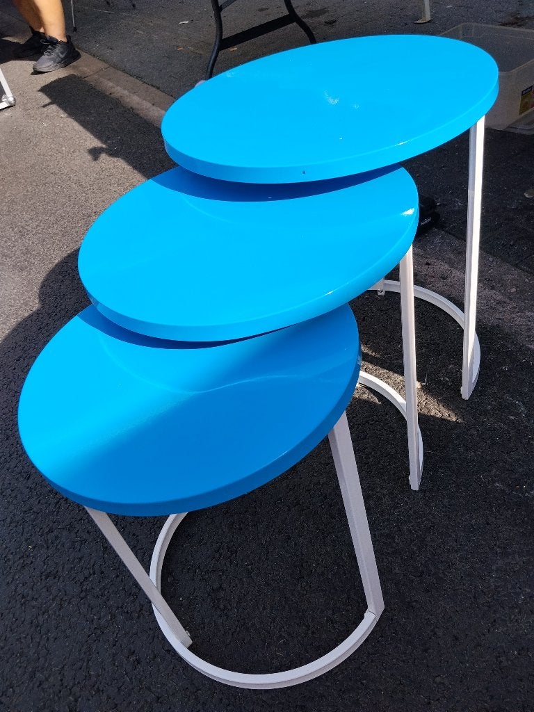 Tables gigognes, Enlèvement, Métal ou Aluminium, 75 cm ou plus, Vintage