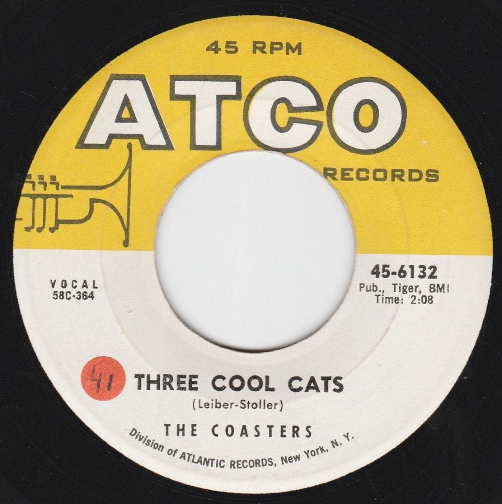 The Coasters/Three Cool Cats/Popcorn Oldies*, Gebruikt, 7 inch, Beschermende buitenhoes, Ophalen of Verzenden