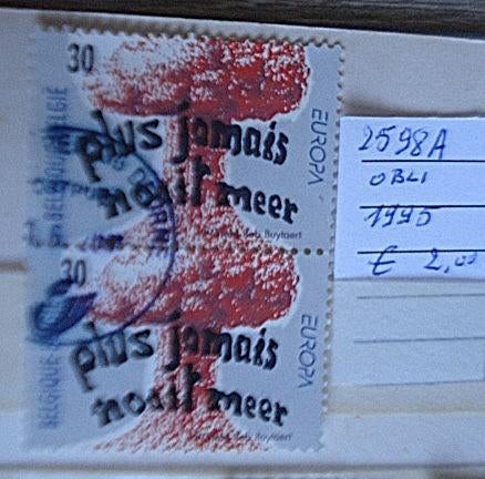 België 2598A (O) -- EUROPA CEPT, Postzegels en Munten, Postzegels | Europa | België, Verzenden, Europa, Zonder envelop, Gestempeld