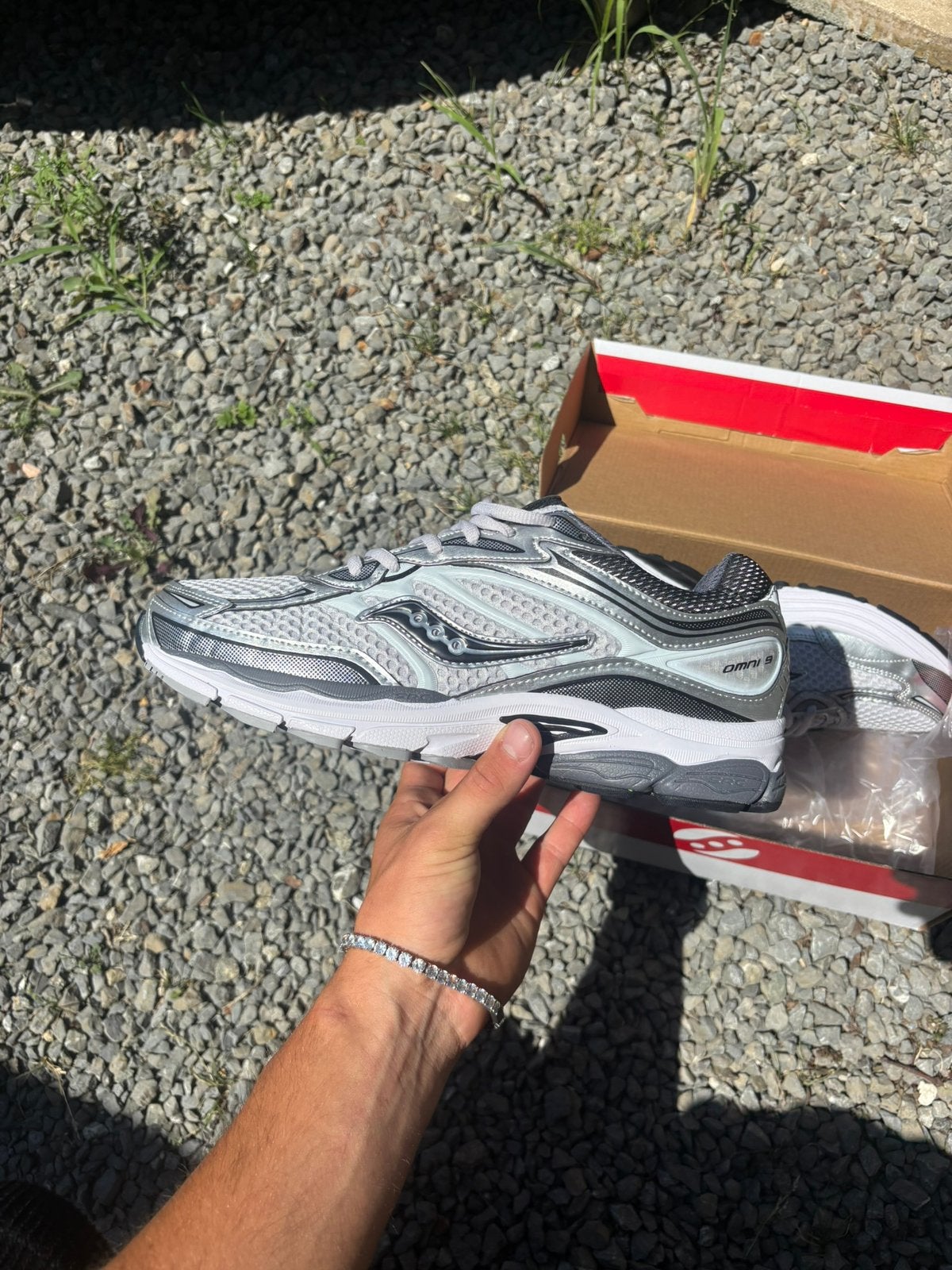 Saucony Progrid Omni 9, Kleding | Heren, Wit, Overige typen, Nieuw, Ophalen of Verzenden