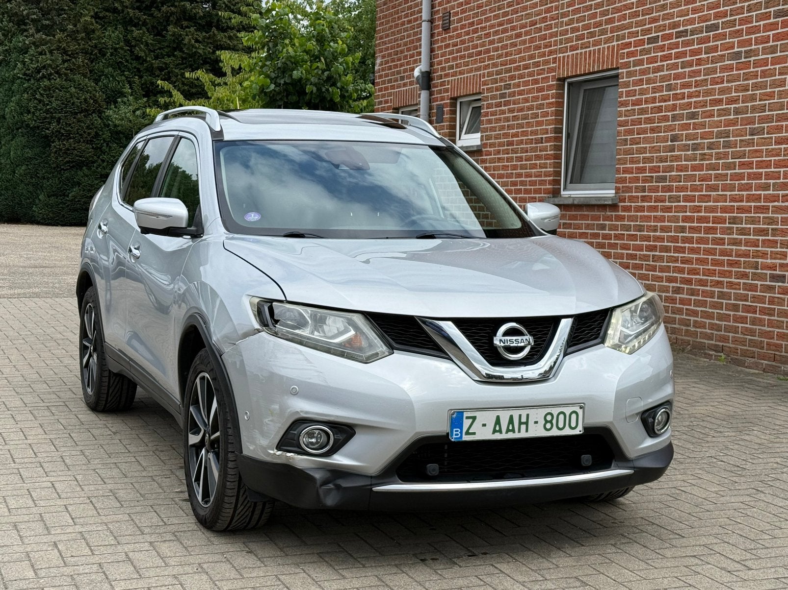 Nissan X-trail 1.6 turbo benzine 2017, Autos, Nissan, Cuir, Argent ou Gris, Achat, Euro 6