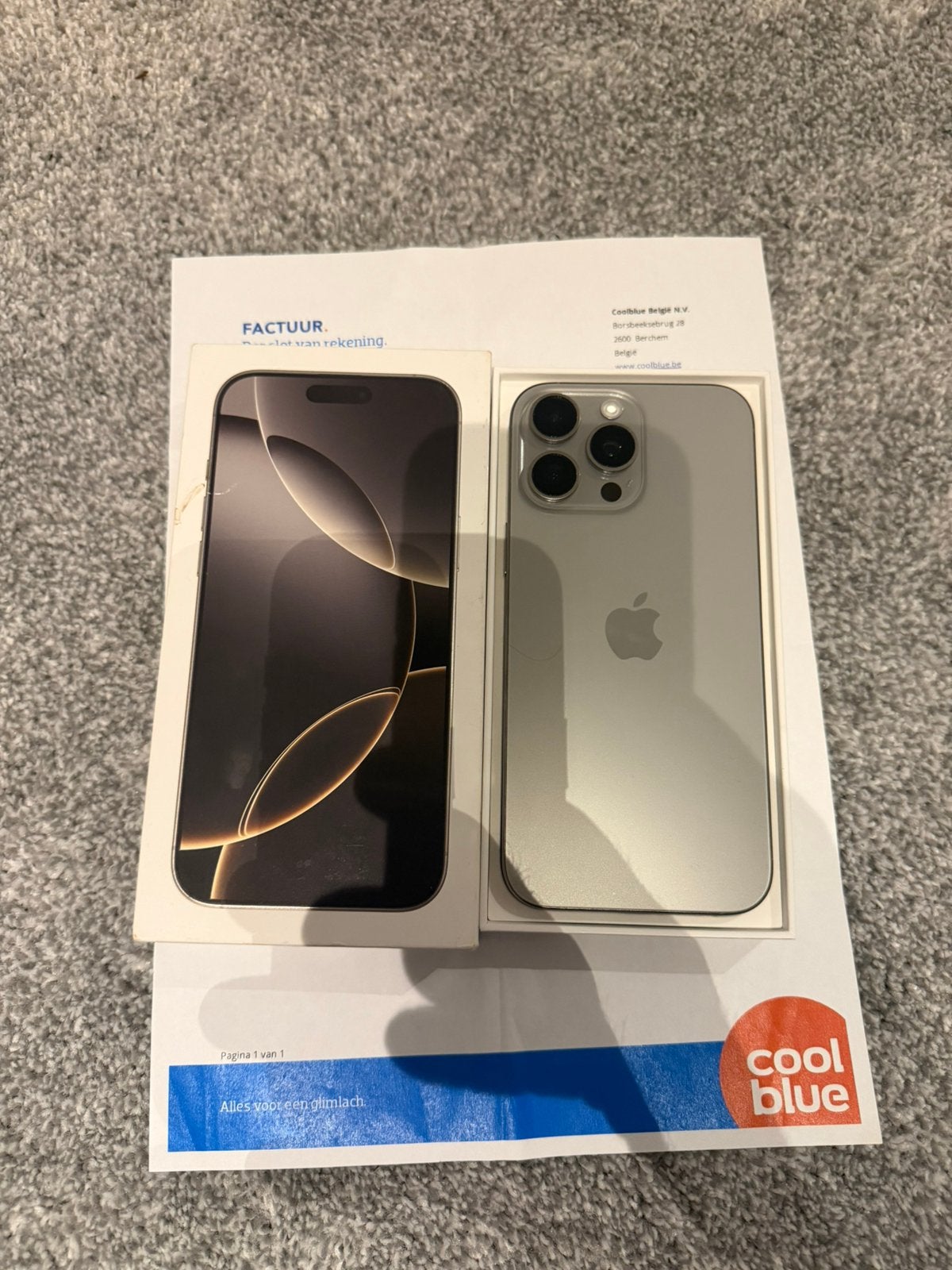 Iphone 16 pro max 256 Natural Titanium, Telecommunicatie, Ophalen, Zo goed als nieuw