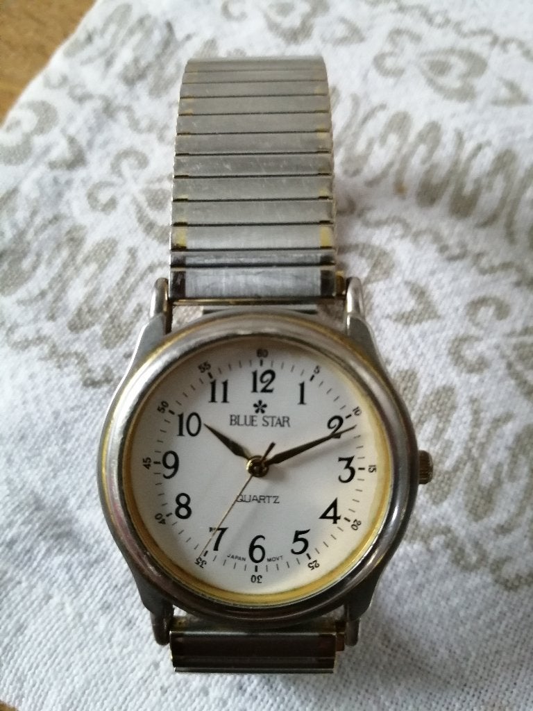 Polshorloge Blue Star, Handtassen en Accessoires, Horloges | Heren, Overige merken, Staal, Gebruikt, Staal
