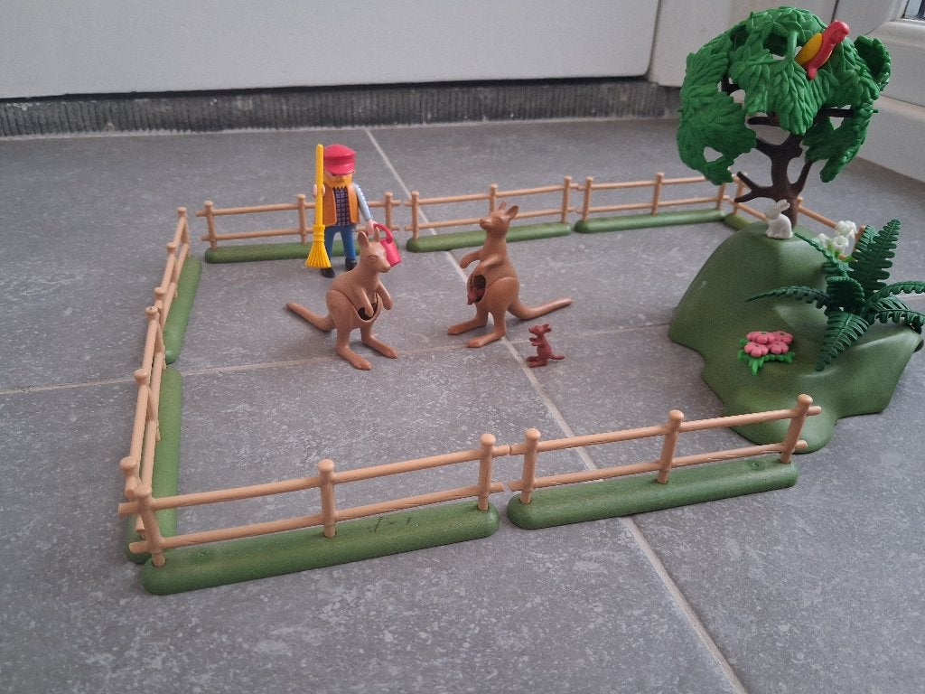 Playmobil Set 3893 - Zoo kangourous, Utilisé, Autres types, City life, Kit complet