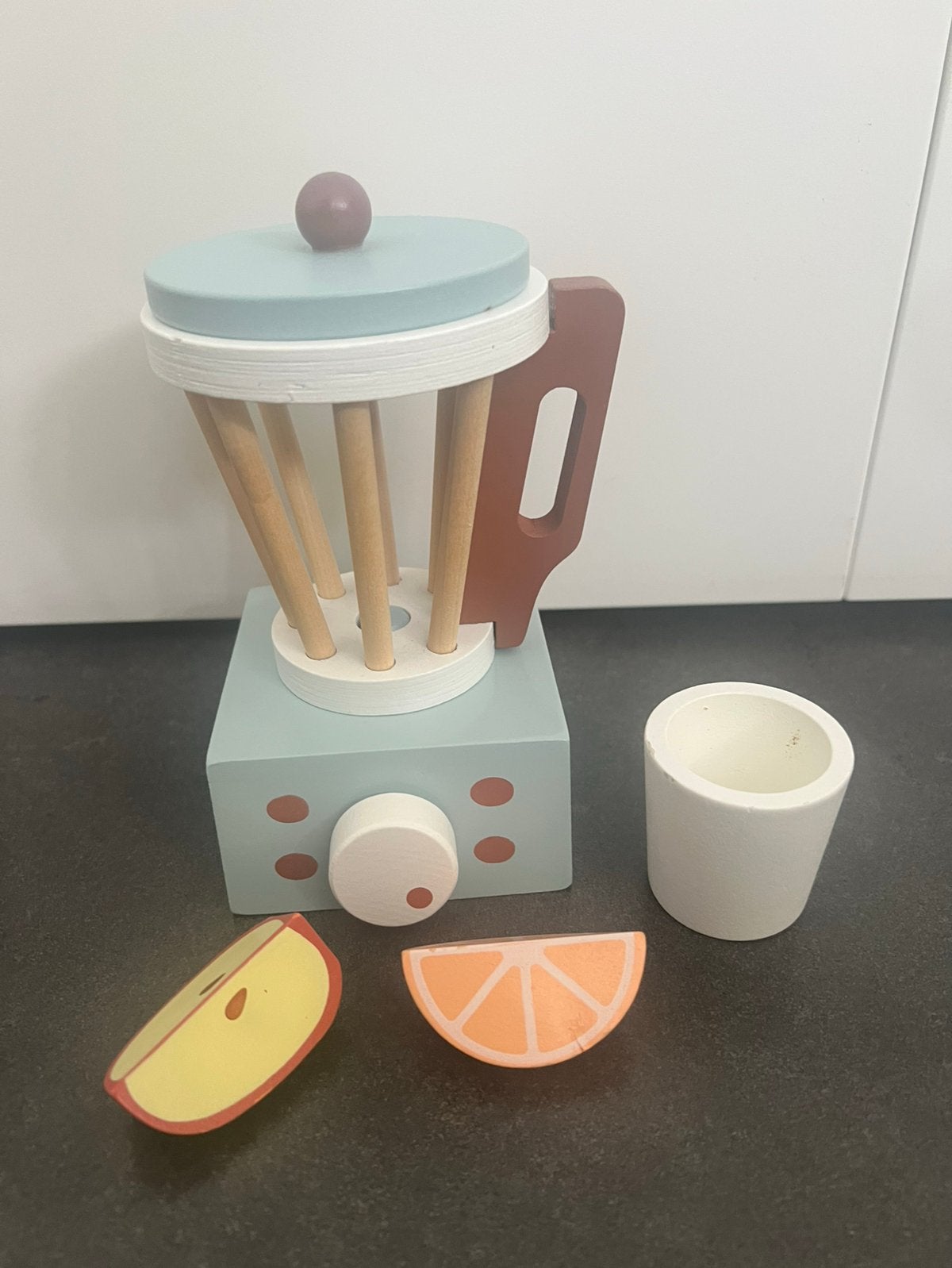 Houten smoothie blender voor speelgoedkeuken, Ophalen, Zo goed als nieuw