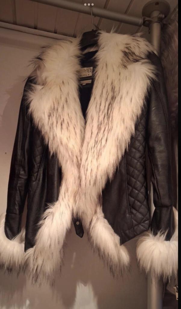Veste Fourrure, Enlèvement, Comme neuf, Taille 36 (S), Noir