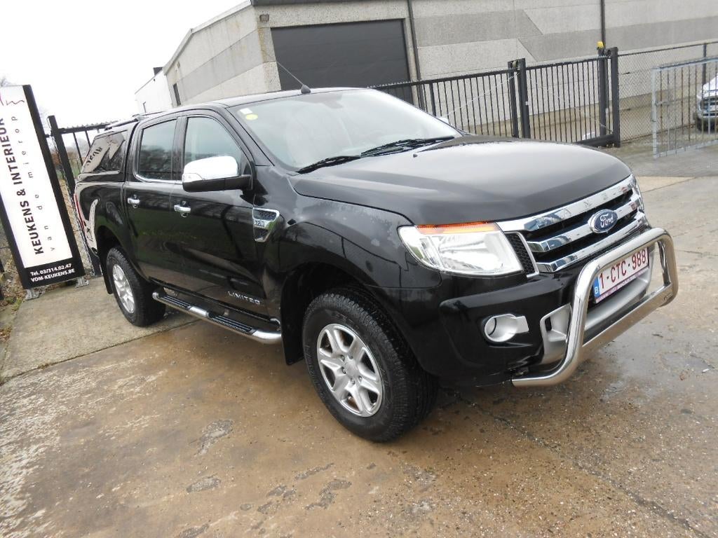 Ford Ranger Limited 3.2 avec toit rigide en très bon état, Cuir, Euro 5, Noir, 3198 cm³