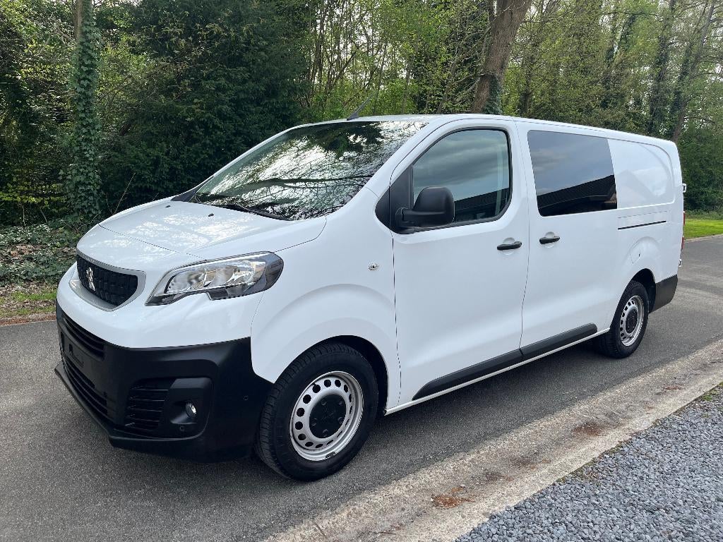 Peugeot Expert 2.0d 2021 L3 Dub.Cab. 6pl Camera,Gps,Euro 6d, Auto's, Stof, 4 cilinders, Wit, Bedrijf