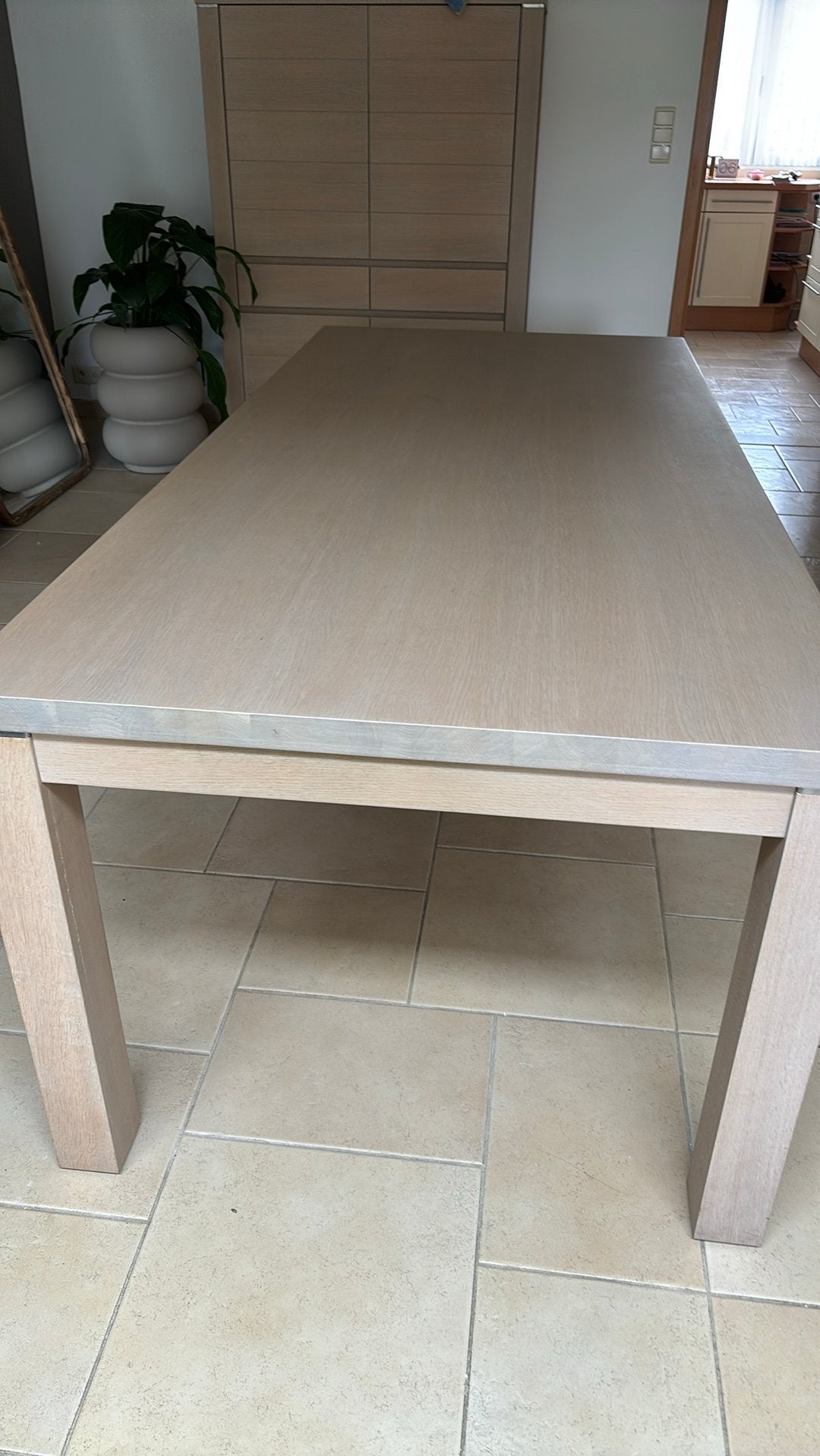 Eetkamer (living) tafel 1m Breed-2,20 Lang-79cm Hoog, Enlèvement, Utilisé