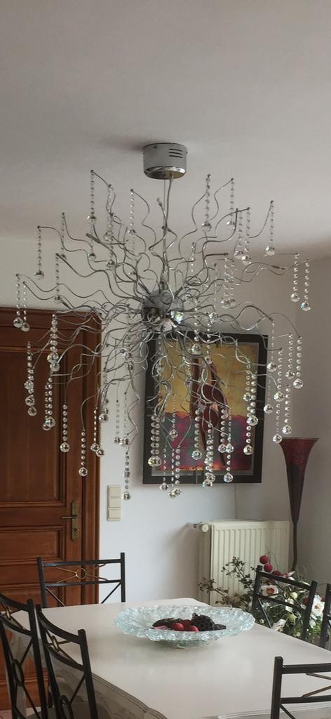 Lustre moderne et cristal, Enlèvement, Utilisé, Métal, Moderne