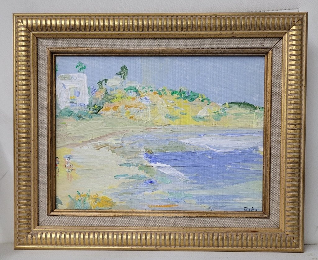 XTIAN, het strand van Torreguardiaro, Enlèvement ou Envoi, Panneau, Signé, Peinture à l'huile