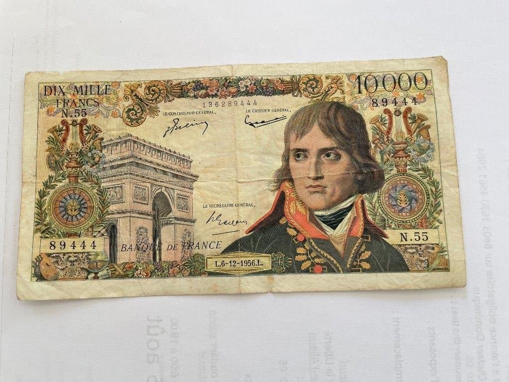 ANCIEN BILLET DE 10000 FRS FRANCAIS DE 1956, Enlèvement ou Envoi, Utilisé