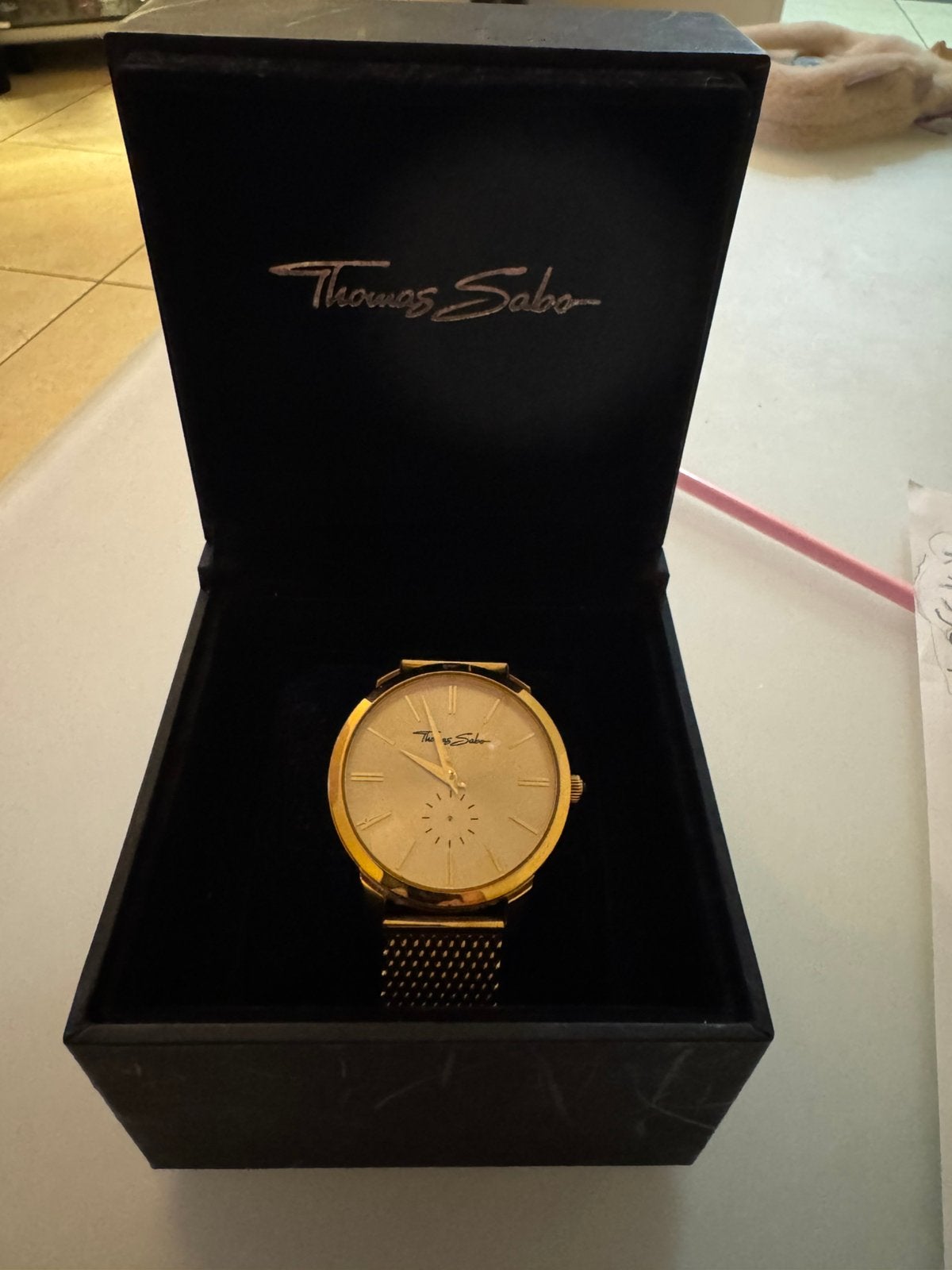 Goudkleurige horloge, Overige materialen, Gebruikt, Polshorloge, Overige materialen