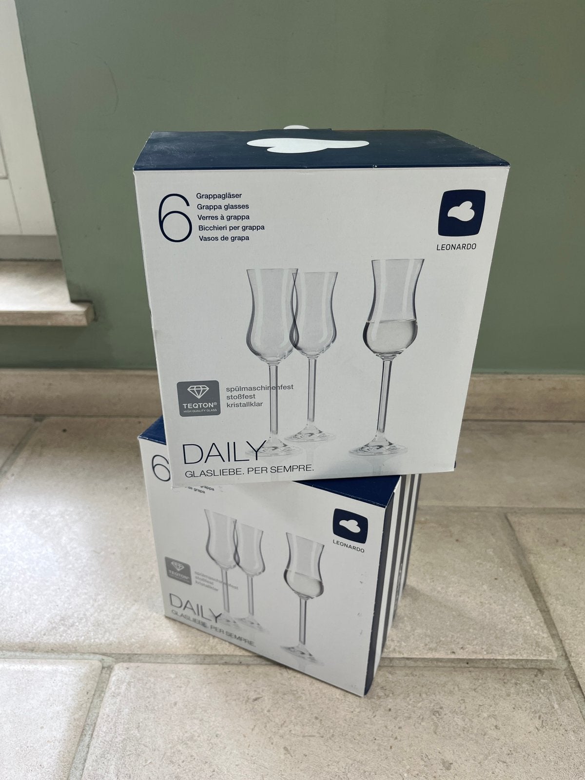 Grappa glazen Leonardo 12 stuks, Verzamelen, Glas en Drinkglazen, Ophalen, Nieuw