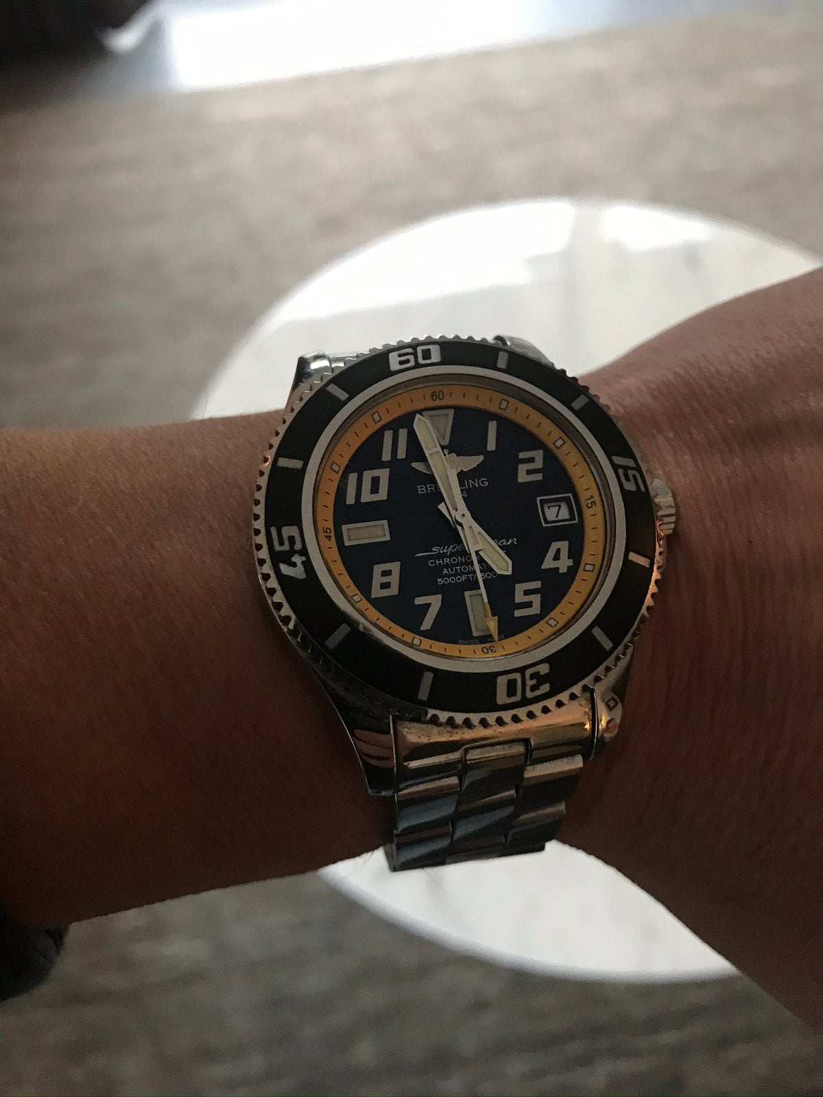 Breitling superocean 42, Bijoux, Sacs & Beauté, Montres | Hommes, Enlèvement, Comme neuf, Breitling
