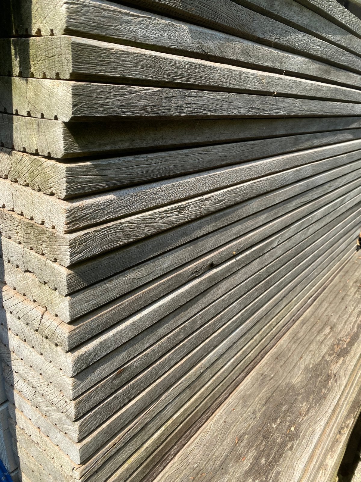 83 Hardhouten terrasplanken, Tuin en Terras, Ophalen, Zo goed als nieuw, Planken, Hardhout