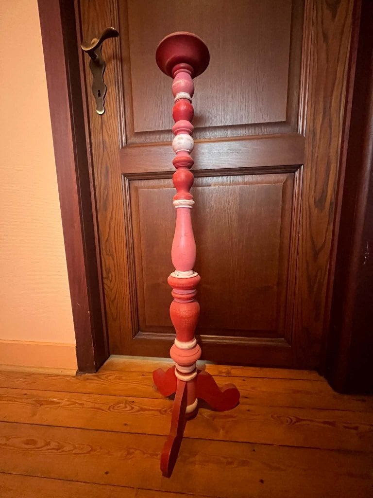 Bougeoir Maisons du Monde en bois rose, rouge, gris, Huis en Inrichting, Ophalen, Overige merken, Overige typen, Nieuw