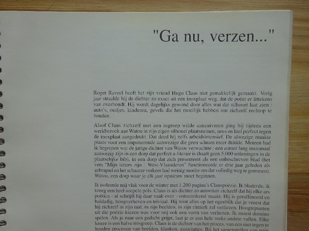 kunstenaars rond de dichter Hugo Claus, 1994 Watou, Ophalen of Verzenden, Gelezen, Schilder- en Tekenkunst