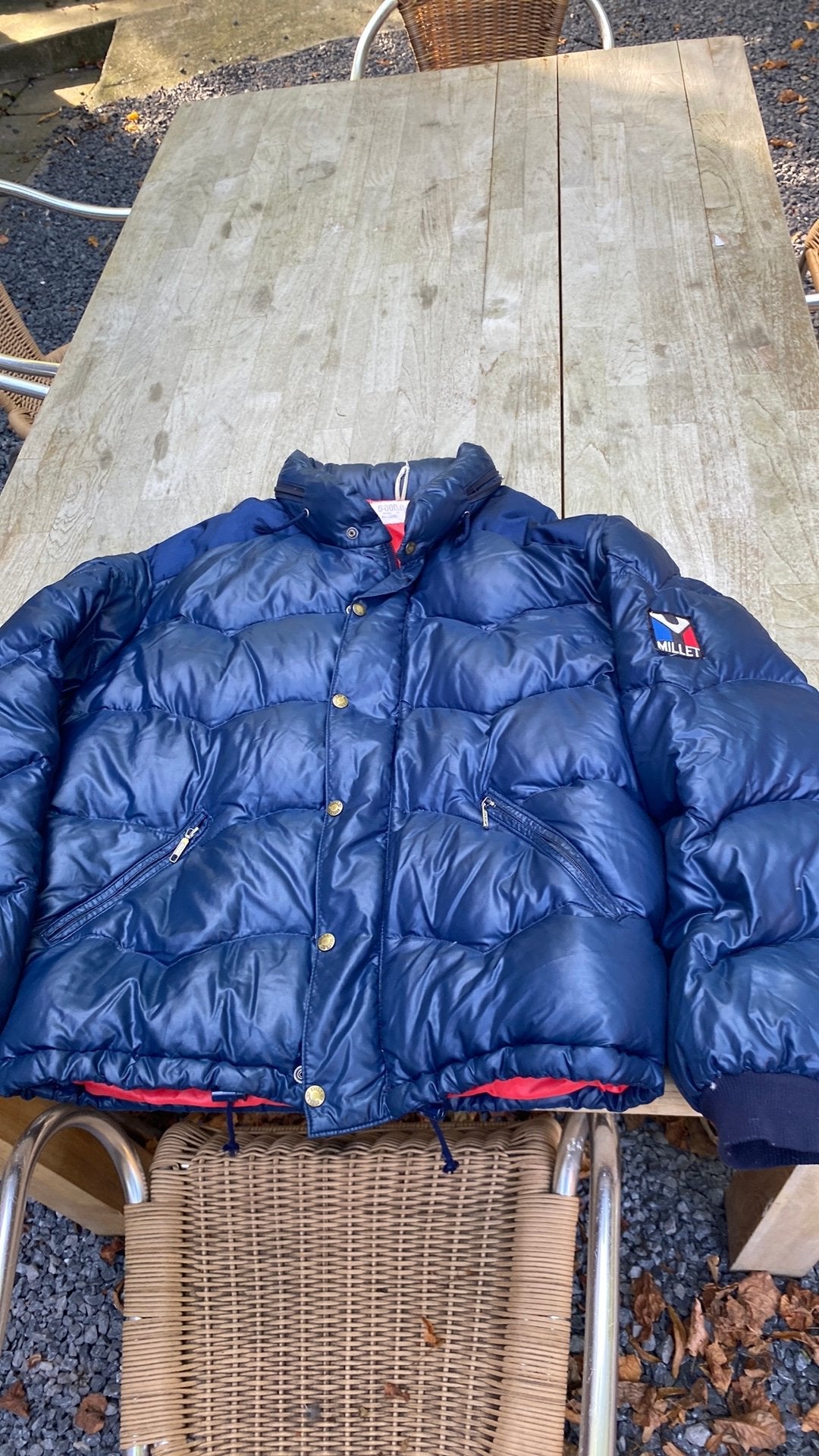 Vintage. Jas merk millet. Jaren 80, Ophalen, Gedragen, Maat 48/50 (M), Blauw