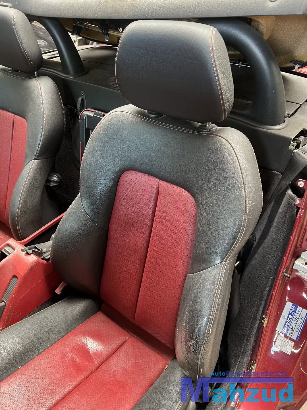 MERCEDES SLK R170 ROOD zwart leer interieur stoel 1996-2004, Gebruikt, Mercedes-Benz AG, Mercedes-Benz, Mercedesstrasse 120
70372  Stuttgart, DE