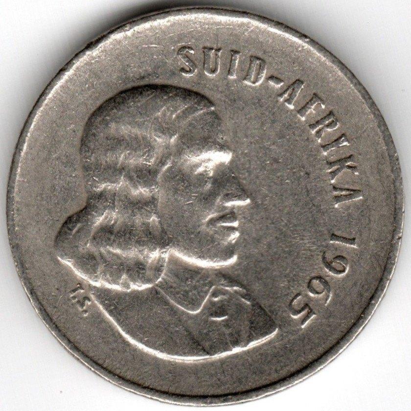 Zuid-Afrika : 5 Cent 1965 Afrikaans  KM#67.2  Ref 16257, Postzegels en Munten, Munten | Afrika, Ophalen of Verzenden, Zuid-Afrika