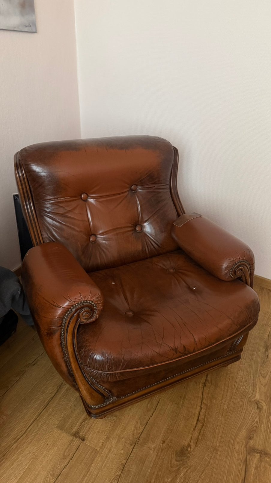 Fauteuil en cuir, Enlèvement, Comme neuf, Cuir