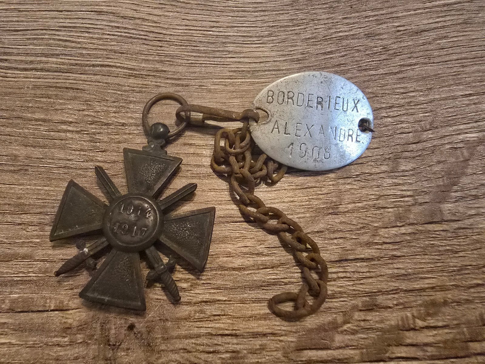 WW1 Frankrijk 1917 Croix de Guerre-medaille Nevers, Ophalen of Verzenden