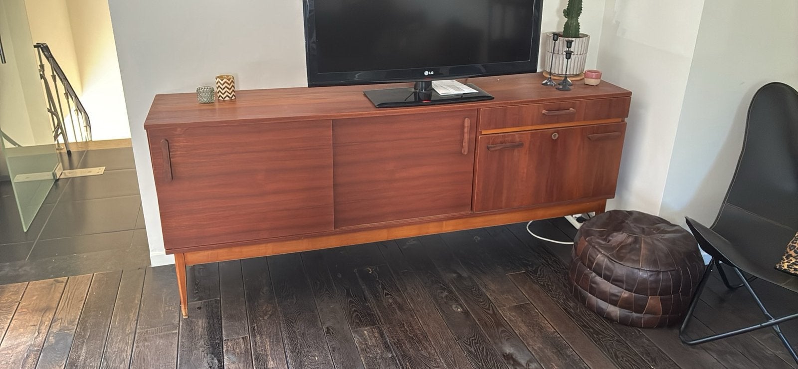 Prachtige mid century sideboard, Huis en Inrichting, Kasten | Dressoirs, Ophalen, Zo goed als nieuw, 200 cm of meer, Mid Century