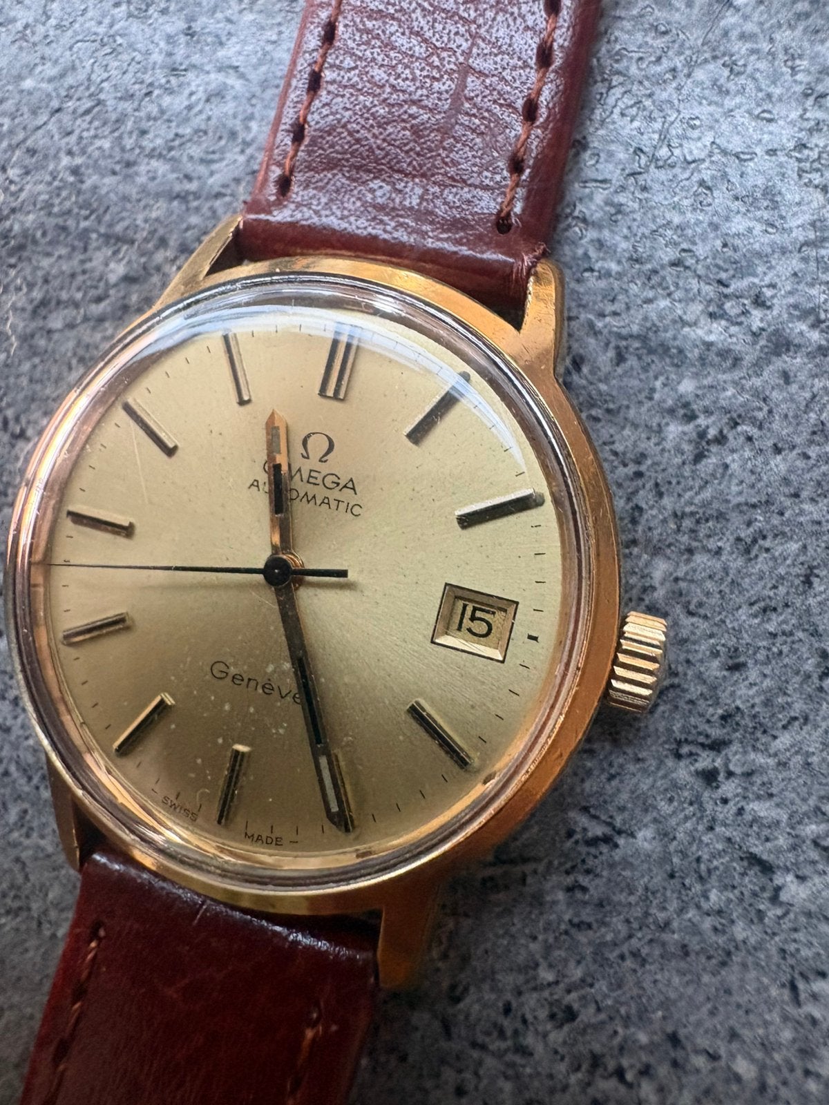 Omega geneve automatic, Handtassen en Accessoires, Horloges | Heren, Ophalen of Verzenden, Omega